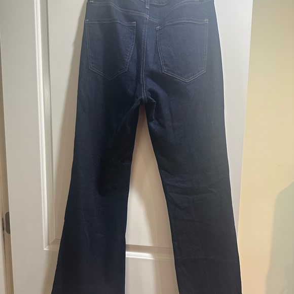 Express 70s flare dark denim jeans - size 10 short - Picture 2 of 3